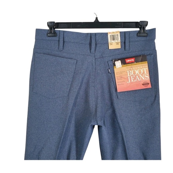Levis Saddleman Boot Jeans Deadstock Dacron Men 34x30 Gray Western USA (33x31.5) - Picture 1 of 12